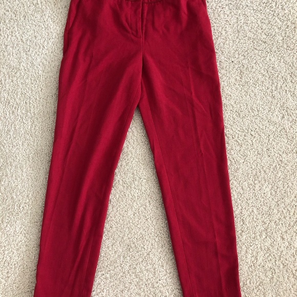 H&M Red Ankle Pants - Picture 1 of 10